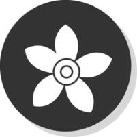 Alpine Forget Me Not Glyph Grey Circle Icon vector