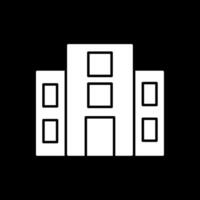 Building Glyph Inverted Icon vector