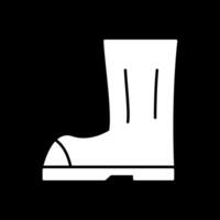 Boot Glyph Inverted Icon vector