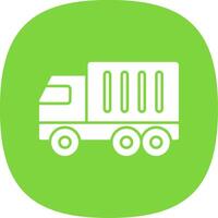 Truck Glyph Curve Icon vector