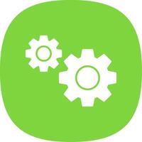 Setting Glyph Curve Icon vector