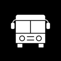 Bus Glyph Inverted Icon vector