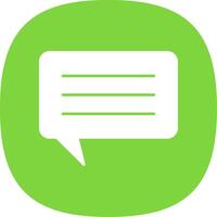 Chat Glyph Curve Icon vector