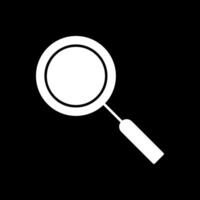 Magnifying Glass Glyph Inverted Icon vector