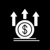 Profit Glyph Inverted Icon vector