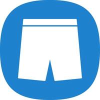 Shorts Glyph Curve Icon vector