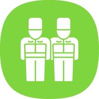 Marching Glyph Curve Icon vector