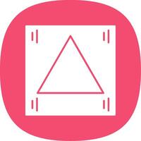 Triangle Glyph Curve Icon vector