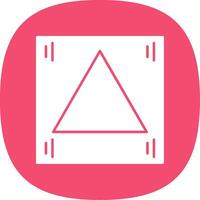 Triangle Glyph Curve Icon vector