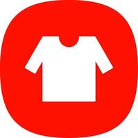 Shirt Glyph Curve Icon vector