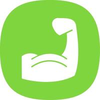 Muscle Glyph Curve Icon vector