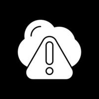 Danger Glyph Inverted Icon vector