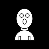 Balaclava Glyph Inverted Icon vector