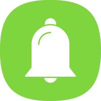 Bell Glyph Curve Icon vector