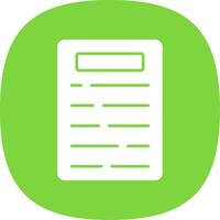 Contract Glyph Curve Icon vector