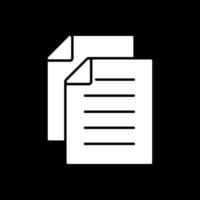 Paper Note Glyph Inverted Icon vector