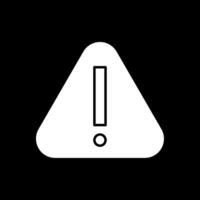 Warning Glyph Inverted Icon vector