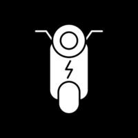 Scooter Glyph Inverted Icon vector