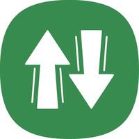 Sign Glyph Curve Icon vector