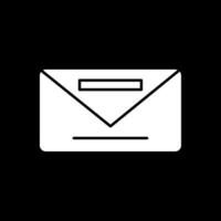 Envelope Glyph Inverted Icon vector