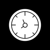 Time Glyph Inverted Icon vector