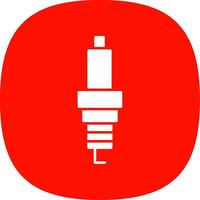 Spark Plug Glyph Curve Icon vector