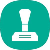 Gear Stick Glyph Curve Icon vector