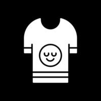 Shirt Design Glyph Inverted Icon vector