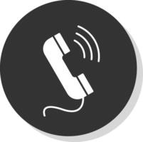 Phone Call Glyph Grey Circle Icon vector