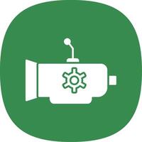 Gearbox Glyph Curve Icon vector