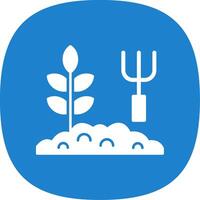 Garden Glyph Curve Icon vector