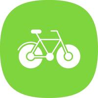 Bicycle Glyph Curve Icon vector