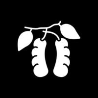 Tamarind Glyph Inverted Icon vector