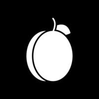 Plum Glyph Inverted Icon vector