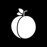 Peach Glyph Inverted Icon vector