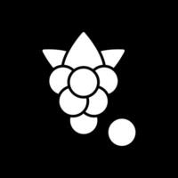 Boysenberries Glyph Inverted Icon vector