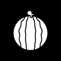 Watermelon Glyph Inverted Icon vector