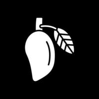 Mango Glyph Inverted Icon vector