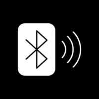 Bluetooth Glyph Inverted Icon vector