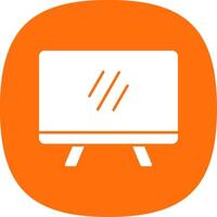 Television Glyph Curve Icon vector