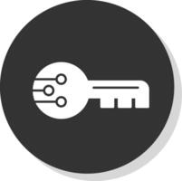 Cyber Security Glyph Grey Circle Icon vector