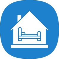 Room Glyph Curve Icon vector