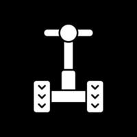 Segway Glyph Inverted Icon vector