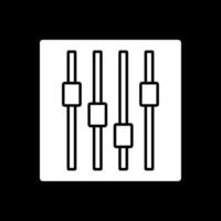 Faders Glyph Inverted Icon vector