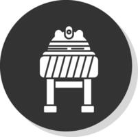 Roadblock Glyph Grey Circle Icon vector