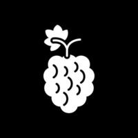 Raspberries Glyph Inverted Icon vector