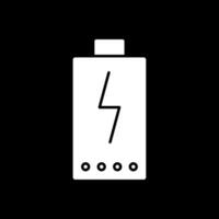 Power Glyph Inverted Icon vector