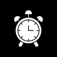 Clock Glyph Inverted Icon vector