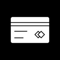 Card Glyph Inverted Icon vector