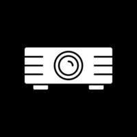 Projector Glyph Inverted Icon vector